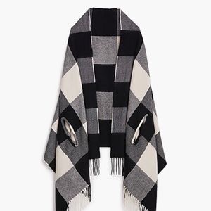 J. Crew plaid cape scarf